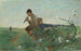 Idylle - Giovanni Segantini — weergave van het kunstwerk