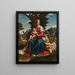De Maagd met Kind met Sint-Jan - de Doper in een landschap - Girolamo Alibrandi — ingelijst kunstwerk aan de muur