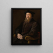 Portret van een heer - Girolamo Mazzola Bedoli — ingelijst kunstwerk aan de muur