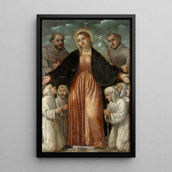 La Vierge de Miséricorde - Girolamo Romanino — ingelijst kunstwerk aan de muur