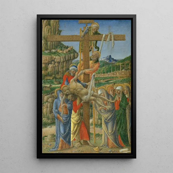 Descente de croix - Girolamo da Cremona — ingelijst kunstwerk aan de muur