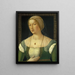 Portret van een jonge vrouw - Girolamo di Benvenuto — ingelijst kunstwerk aan de muur