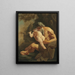 Saturnus die zijn kind verslindt - Giulia Lama — ingelijst kunstwerk aan de muur