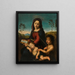 Maria met het kind en Johannes de Doper - Giuliano Bugiardini — ingelijst kunstwerk aan de muur