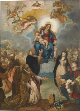 Giulio Cesare Angeli - Handover Of The Rosary.webp