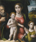 Het mystieke huwelijk van Sint Catharina - Giulio Raibolini — weergave van het kunstwerk