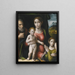 Het mystieke huwelijk van Sint Catharina - Giulio Raibolini — ingelijst kunstwerk aan de muur