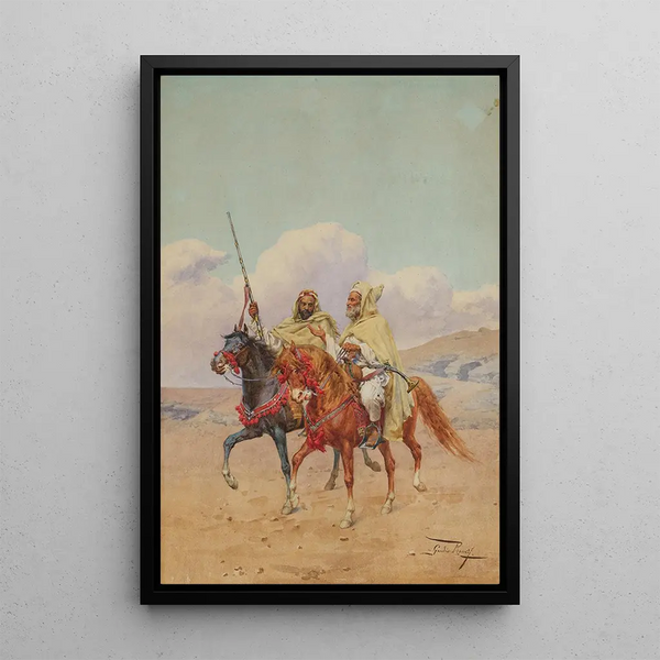 Cavaliers du désert - Giulio Rosati — framed artwork on a wall