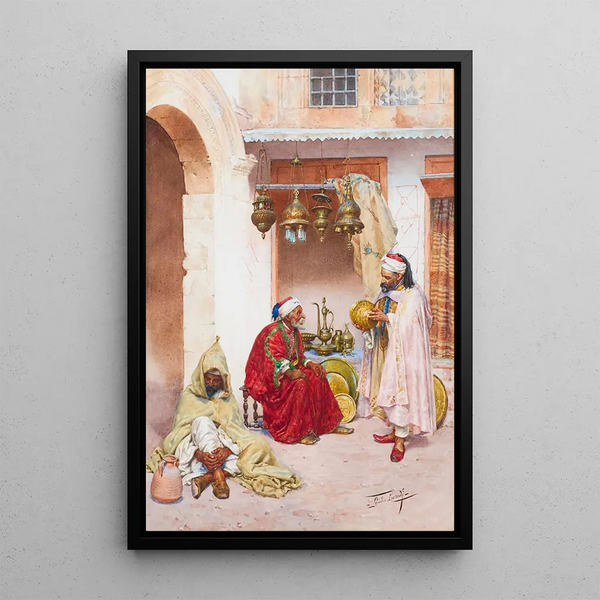 In the souk - Giulio Rosati — framed artwork on a wall