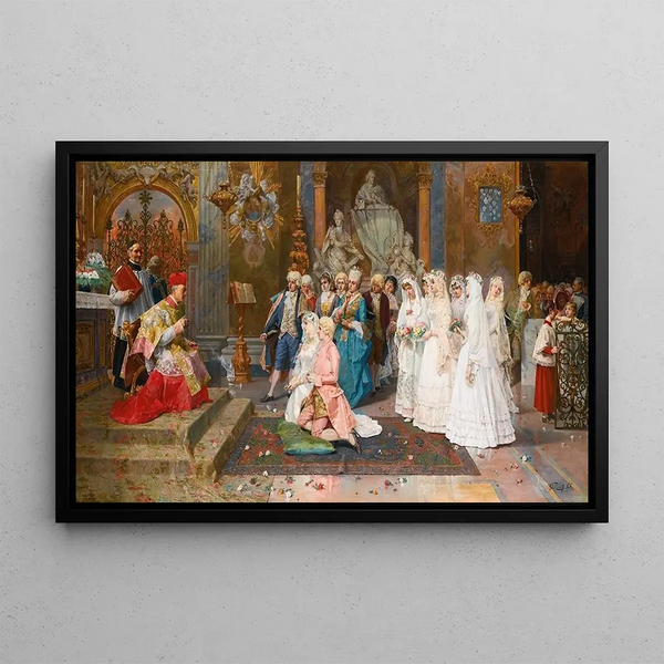 The Wedding - Giulio Rosati — framed artwork on a wall