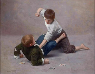 Giulio del Torre - Zwei raufende Buben.webp