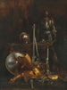 Natuurstudie van pantser- en vuurwapenelementen - Giuseppe Adolfo Feragutti Visconti — weergave van het kunstwerk