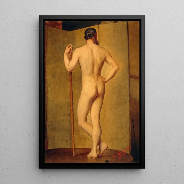 Nu masculin - Giuseppe Agujari — ingelijst kunstwerk aan de muur