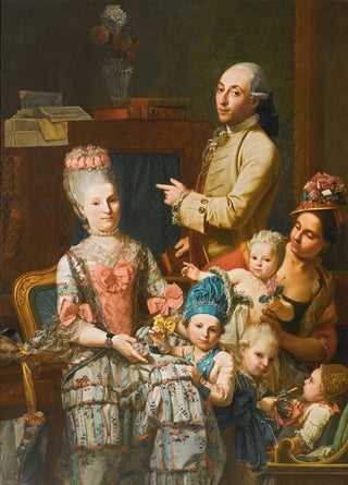 Giuseppe Baldrighi - Portrait Of Antonio Ghedini And His Family.webp