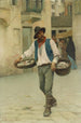 Vendeur de poisson vénitien - Giuseppe Barison — weergave van het kunstwerk