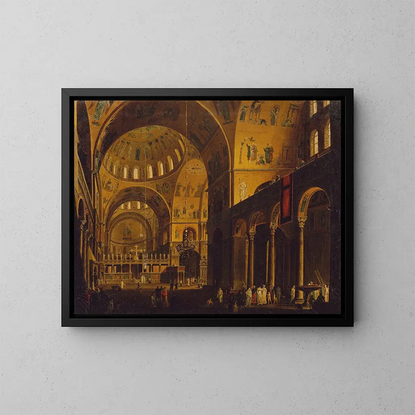 L interior of San Marco - Giuseppe Borsato — framed artwork on a wall