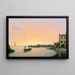 Chioggia vóór zonsopgang - Giuseppe Canella — ingelijst kunstwerk aan de muur