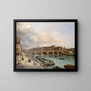 Giuseppe Canella - La Cit et le PontNeuf vus du quai du Louvre.webp