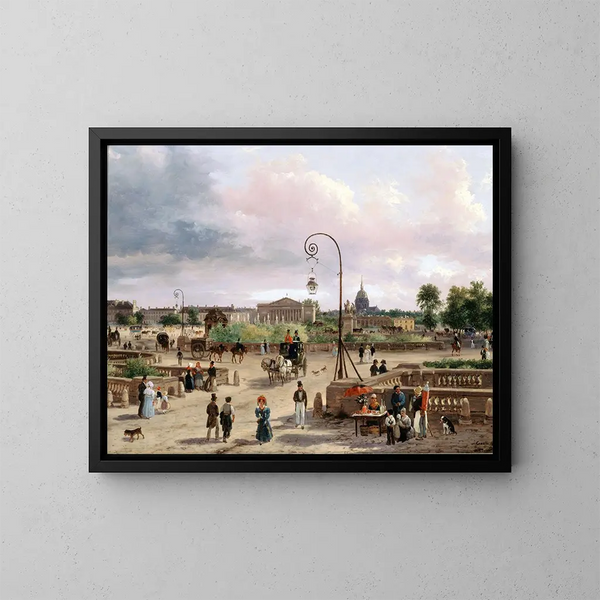 La place Louis XVI, place de la Concorde en 1829 - Giuseppe Canella — framed artwork on a wall