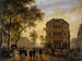 Het Theater van de Ambigu-Comique en de boulevard Saint-Martin - Giuseppe Canella — weergave van het kunstwerk
