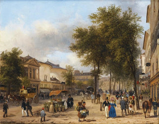 Giuseppe Canella - Paris Vue du Thtre des Varits sur le Boulevard Montmartre.webp