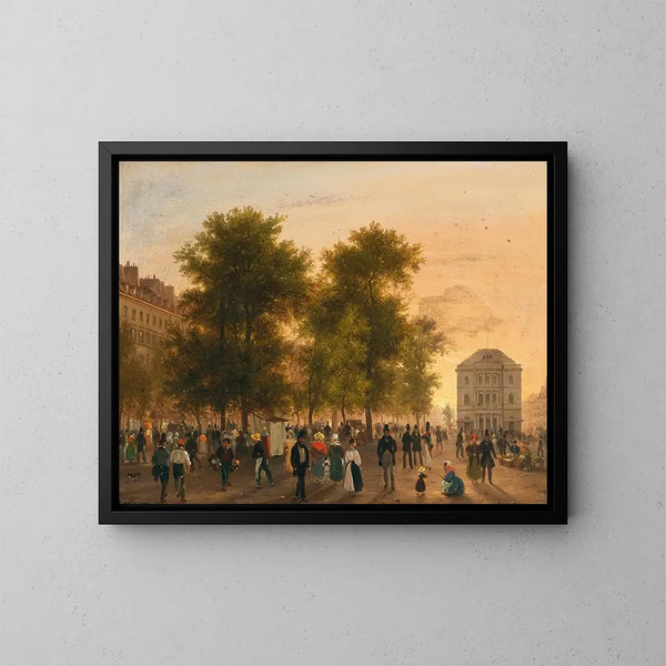 Theatre of the Ambigu-Comique - Giuseppe Canella — framed artwork on a wall
