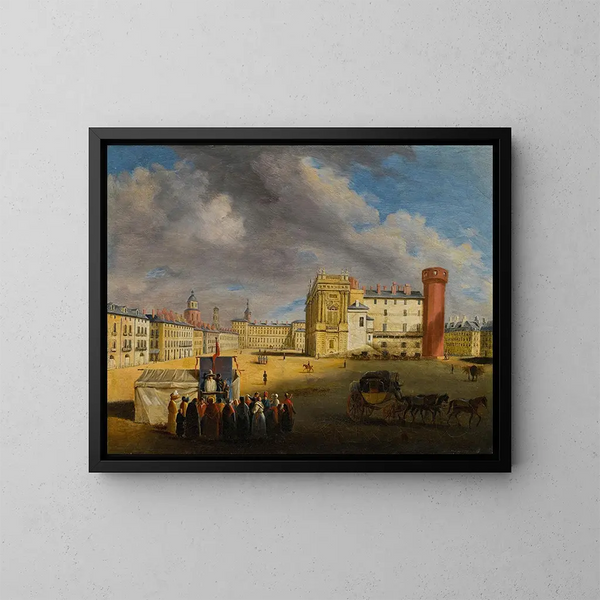 Turin, view of the Piazetta Reale - Giuseppe Canella — framed artwork on a wall