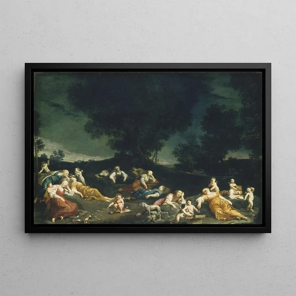 Giuseppe Maria Crespi - Cupids Disarming Sleeping Nymphs.webp