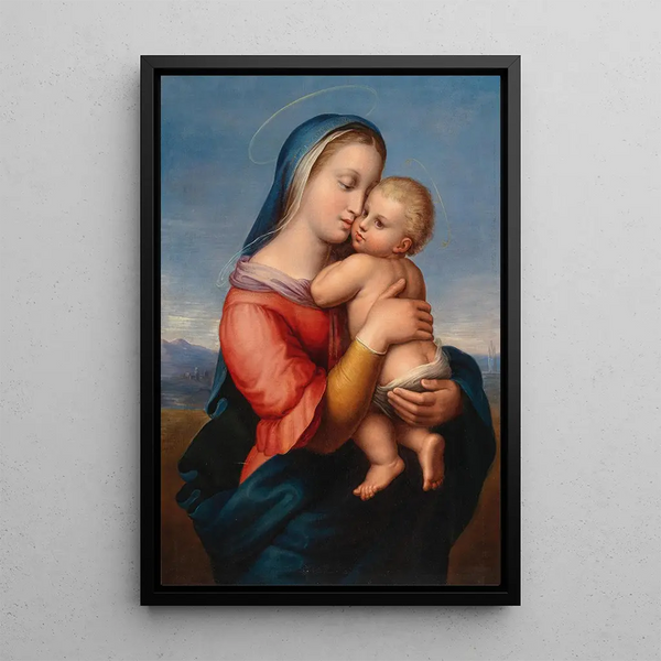 Madone Tempi d'après Raphaël - Giuseppe Mazzolini — ingelijst kunstwerk aan de muur