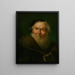 van een oude bebaarde man met een jas met bontkraag en een gouden sluiting - Giuseppe Nogari — ingelijst kunstwerk aan de muur