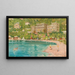 Portorož, een zomerdag in de baai met uitzicht op het Grand Hôtel - Glauco Cambon — ingelijst kunstwerk aan de muur
