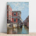 Reproductie van het schilderij Gondoliers op een Venetiaans kanaal - Antonietta Brandeis