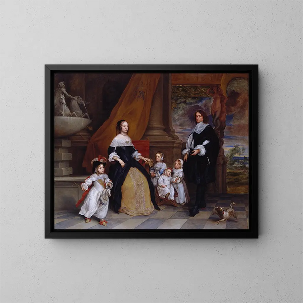 Family of Jan Baptista Anthoine - Gonzales Coques — framed artwork on a wall