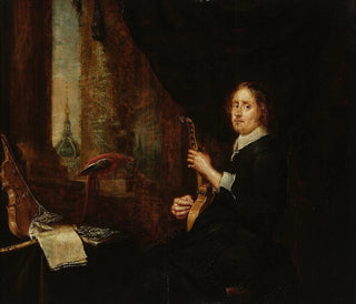 Gonzales Coques - Portrait of a man with a cythara.webp
