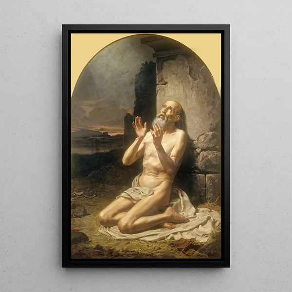 Job sur le fumier - Gonzalo Carrasco — ingelijst kunstwerk aan de muur