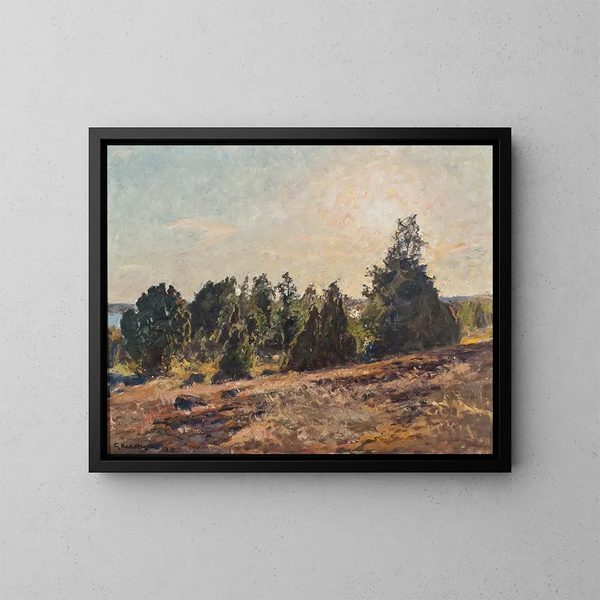 Towards the evening in the Tjust archipelago - Gottfrid Kallstenius — framed artwork on a wall