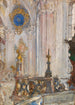 View in the rococo pilgrimage church Birnau near Maurach Castle on Lake Constance - Gotthardt Kuehl — artwork view
