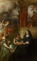 Allegory in memory of the stadtholder Frederik Hendrik 1584-1647 with a portrait of his widow Amalia de Solms-Braunfels 1602-1675 - Govert Flinck — artwork view