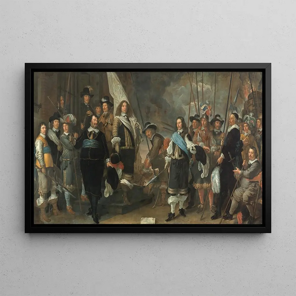 Govert Flinck - Militia officers of District 1 under captain Joan Huydecoper and lieutenant Frans van Waveren.webp