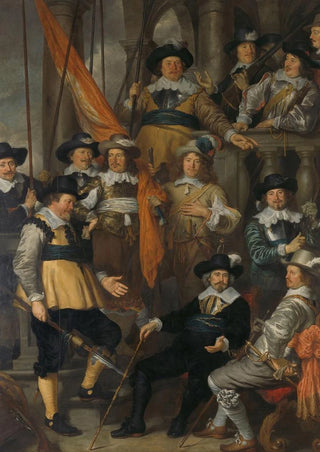 Govert Flinck - Officers and other Civic Guardsmen of the XVIII District in Amsterdam under the command of Captain Albert Bas and Lieutenant Lucas Conijn.webp