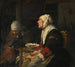 Grace before dinner, an elderly couple sitting at a table - Abraham Van Dijck — artwork view