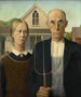 Amerikaanse gotische schilderij - Grant Wood — weergave van het kunstwerk