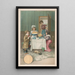 Binnen scène met kinderen die thee drinken en brood laten serveren - Gray Litho Co — ingelijst kunstwerk aan de muur