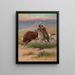 In het weiland - Gray Lithograph & Co.. — ingelijst kunstwerk aan de muur