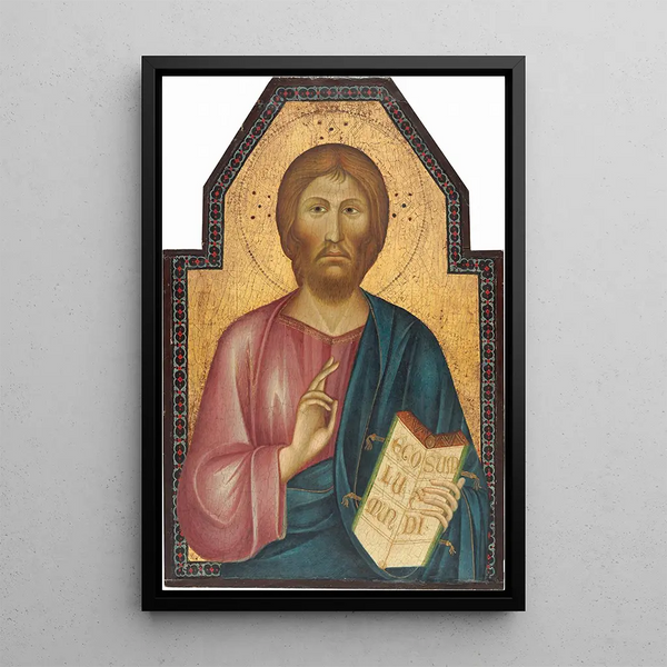 Christus zegent - Grifo di Tancredi — ingelijst kunstwerk aan de muur