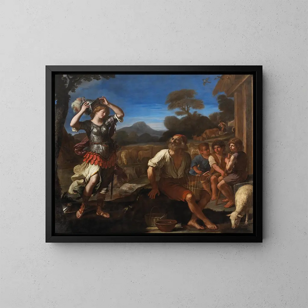 Erminia en de herders - Guercino — ingelijst kunstwerk aan de muur