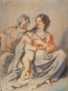 La Sainte Famille - Guercino — weergave van het kunstwerk