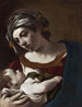 van het Madonna en Kind - Guercino — weergave van het kunstwerk