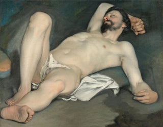 Lange mannelijke naakt - Guido Cagnacci — weergave van het kunstwerk