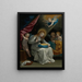 De Maagd naait, vergezeld door vier engelen, bekend als De Naaister - Guido Reni — ingelijst kunstwerk aan de muur